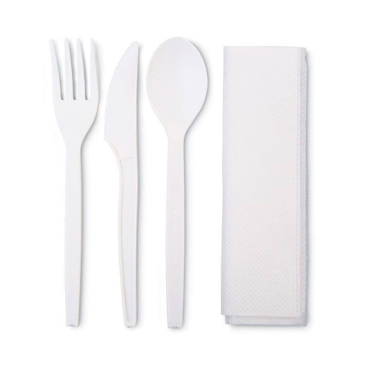 WNA EcoSense Renewable PSM Wrapped Cutlery Kit, White, 250/Carton (WNAEPS005) Case of 250