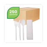 WNA EcoSense Renewable PSM Wrapped Cutlery Kit, White, 250/Carton (WNAEPS005) Case of 250