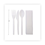 WNA EcoSense Renewable PSM Wrapped Cutlery Kit, White, 250/Carton (WNAEPS005) Case of 250