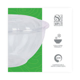 Eco-Products® Renewable and Compostable Salad Bowls with Lids, 32 oz, Clear, Plastic, 50/Pack, 3 Packs/Carton (ECOEPSB32) Case of 150