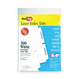 Redi-Tag® Laser Printable Index Tabs, 1/5-Cut, White, 2" Wide, 300/Pack (RTG39170) Pack of 300