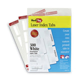 Redi-Tag® Laser Printable Index Tabs, 1/5-Cut, White, 2" Wide, 300/Pack (RTG39170) Pack of 300