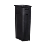 Rubbermaid Sustain Decorative Refuse with Recycling Lid, 15 gal, Metal/Plastic, Black/Green (RCP2078991) Each