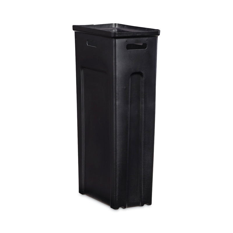 Rubbermaid Sustain Decorative Refuse with Recycling Lid, 15 gal, Metal/Plastic, Black/Green (RCP2078991) Each