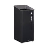 Rubbermaid Sustain Decorative Refuse with Recycling Lid, 23 gal, Metal/Plastic, Black (RCP2078988) Each