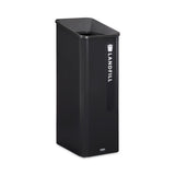 Rubbermaid Sustain Decorative Refuse with Recycling Lid, 15 gal, Metal/Plastic, Black (RCP2078967) Each