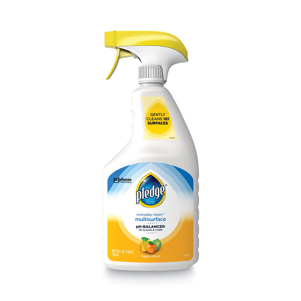 Pledge® pH-Balanced Everyday Clean Multisurface Cleaner, Clean Citrus Scent, 25 oz Trigger Spray Bottle, 6/Carton (SJN336283)