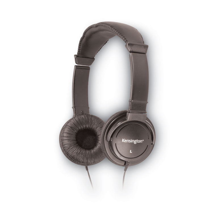 Kensington® Hi-Fi Headphones, Plush Sealed Earpads, Black (KMW33137) Each