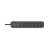 Kensington® Guardian Surge Protector, 6 AC Outlets, 15 ft Cord, 540 J, Gray (KMW38215)