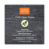 World Centric® No Tree Paper Bowls, 32 oz, 4.4" Diameter x 5.8"h, Natural, Sugarcane, 500/Carton (WORBOSU32) Case of 500