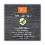 World Centric® No Tree Paper Bowls, 24 oz, 4.4" Diameter x 4.5"h, Natural, Sugarcane, 500/Carton (WORBOSU24) Case of 500