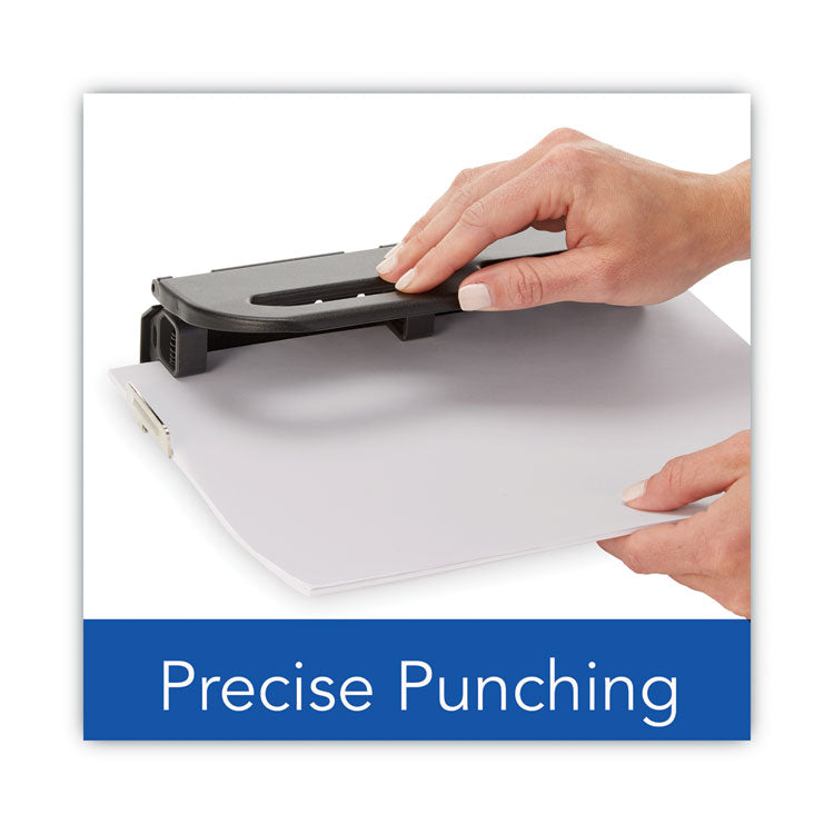 Swingline® 24-Sheet Easy Touch Two- to Seven-Hole Precision-Pin Punch, 9/32" Holes, Black (SWI74150)