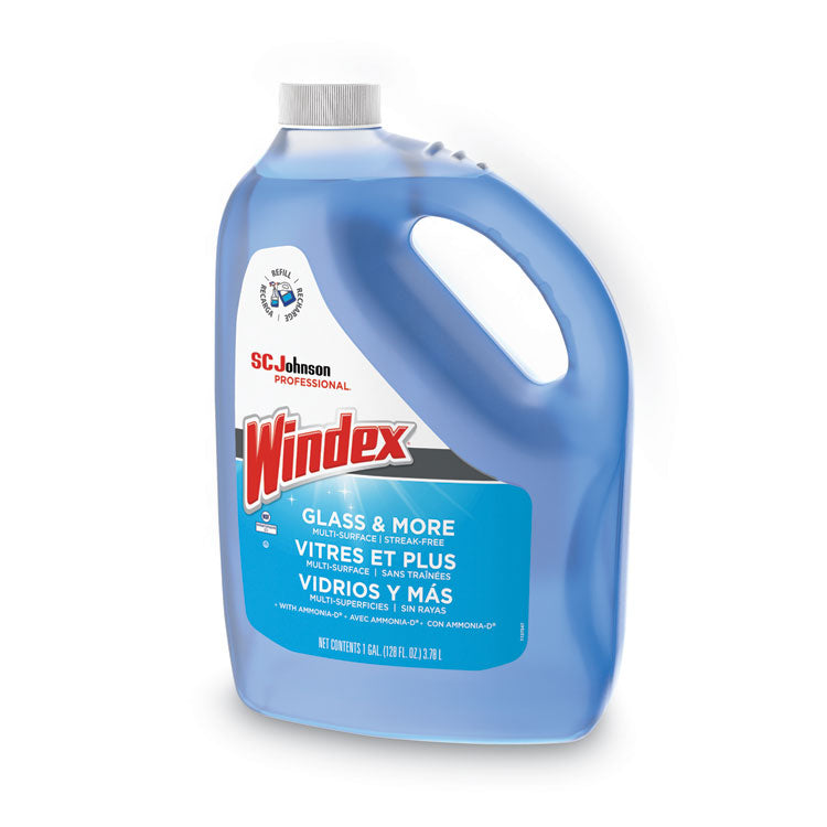 Windex® Glass Cleaner with Ammonia-D, 1 gal Bottle, 4/Carton (SJN696503)