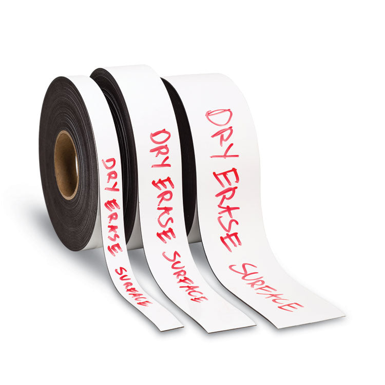 U Brands Dry Erase Magnetic Tape Roll, 3" x 50 ft, White (UBRFM2218) 1 Roll