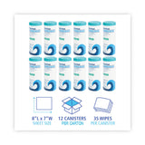 Boardwalk® Disinfecting Wipes, 7 x 8, Fresh Scent, 35/Canister, 12 Canisters/Carton (BWK454W35)