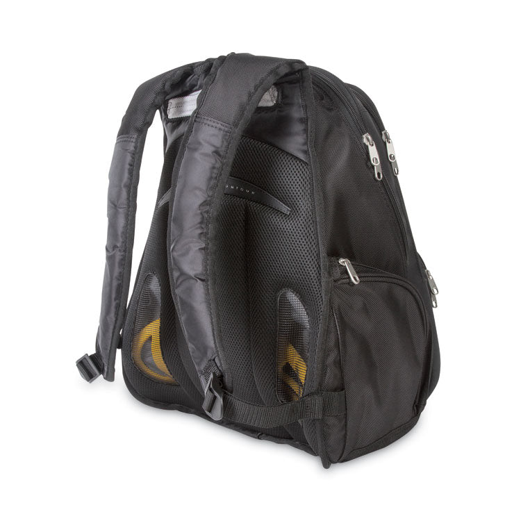 Kensington® Contour Laptop Backpack, Fits Devices Up to 17", Ballistic Nylon, 15.75 x 9 x 19.5, Black (KMW62238) Each