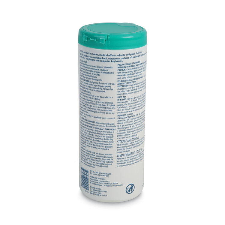 Boardwalk® Disinfecting Wipes, 7 x 8, Fresh Scent, 35/Canister, 12 Canisters/Carton (BWK454W35)