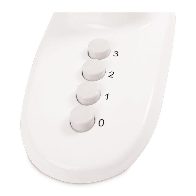 Alera® 12" 3-Speed Oscillating Desk Fan, Plastic, White (ALEFAN122W)