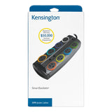 Kensington® SmartSockets Surge Protector, 8 AC Outlets, 8 ft Cord, 3,090 J, Dark Gray (KMW62691)