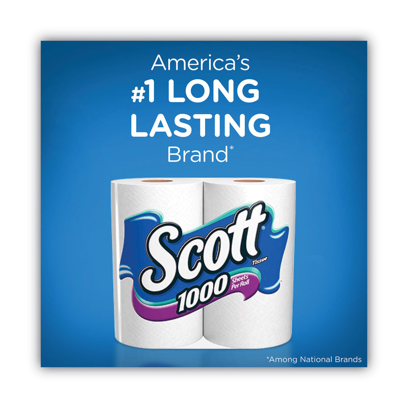 Scott® Toilet Paper, Septic Safe, 1-Ply, White, 1,000 Sheets/Roll, 12 Rolls/Pack, 4 Pack/Carton (KCM10060) Case of 48