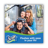 Scott® Rapid-Dissolving Toilet Paper, Bath Tissue, Septic Safe, 1-Ply, White, 231 Sheets/Roll, 4/Rolls/Pack, 12 Packs/Carton (KCM47617) Case of 48
