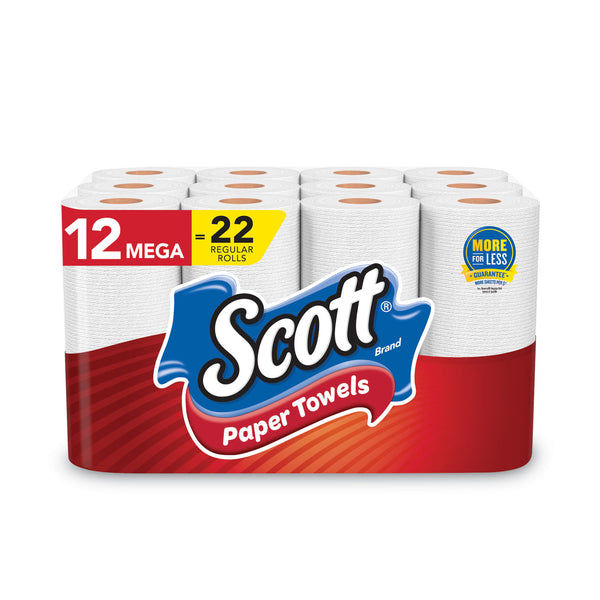 Scott® Choose-A-Sheet Mega Kitchen Roll Paper Towels, White, 1-Ply, 6.5 x 11, 102 Sheets/Roll, 12 Rolls/Pack (KCM55416) Pack of 12