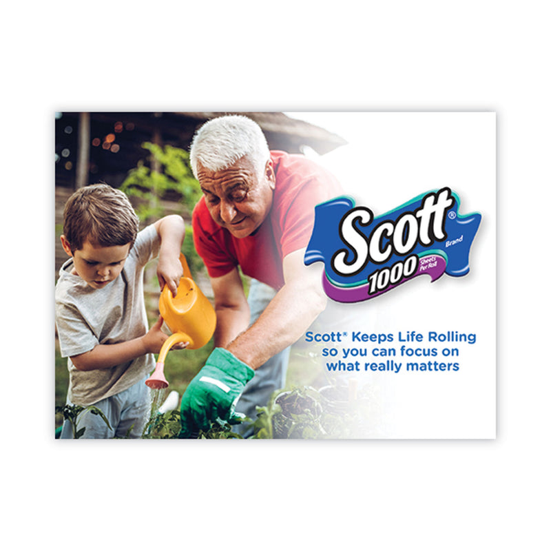 Scott® Toilet Paper, Septic Safe, 1-Ply, White, 1,000 Sheets/Roll, 12 Rolls/Pack, 4 Pack/Carton (KCM10060) Case of 48