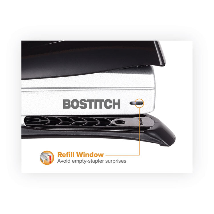 Bostitch® Inspire Premium Spring-Powered Full-Strip Stapler, 20-Sheet Capacity, Black/Silver (ACI1433)
