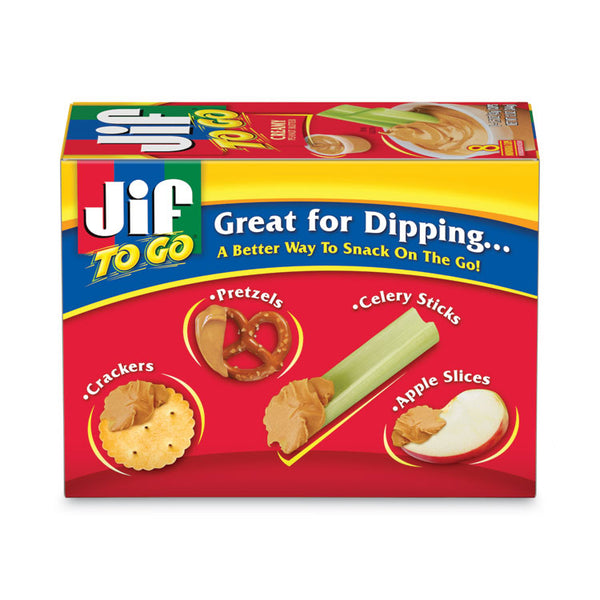 Jif To Go® Spreads, Creamy Peanut Butter, 1.5 oz Cup, 8/Box (SMU24136) Pack of 8