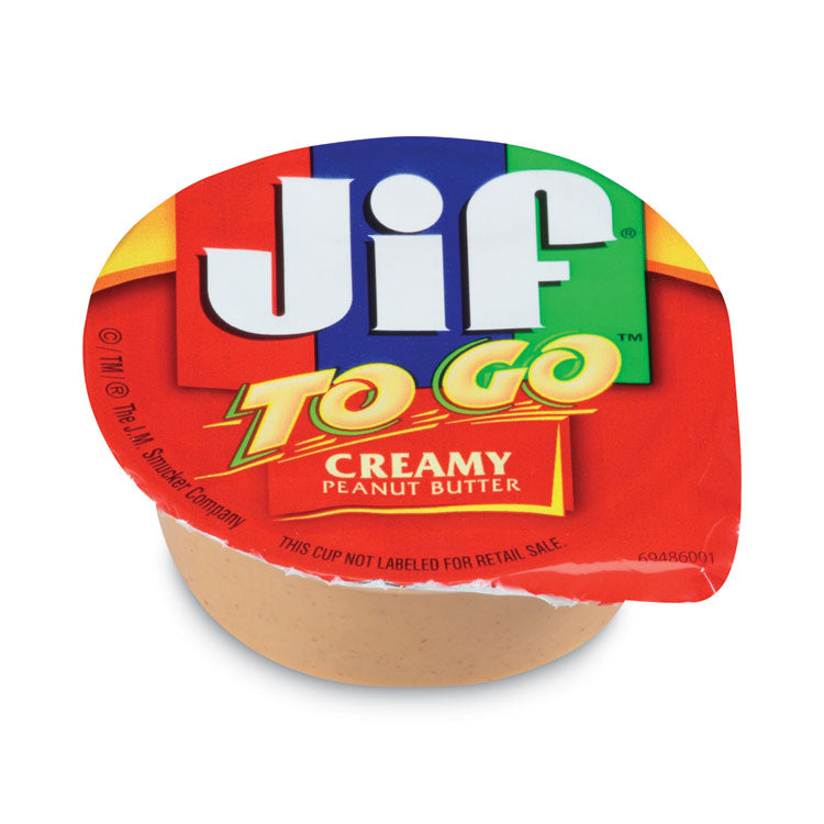 Jif To Go® Spreads, Creamy Peanut Butter, 1.5 oz Cup, 8/Box (SMU24136) Pack of 8