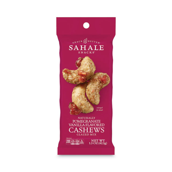 Sahale Snacks® Glazed Mixes, Cashew Pom Vanilla, 1.5 oz, 18/Carton (SMU900021)