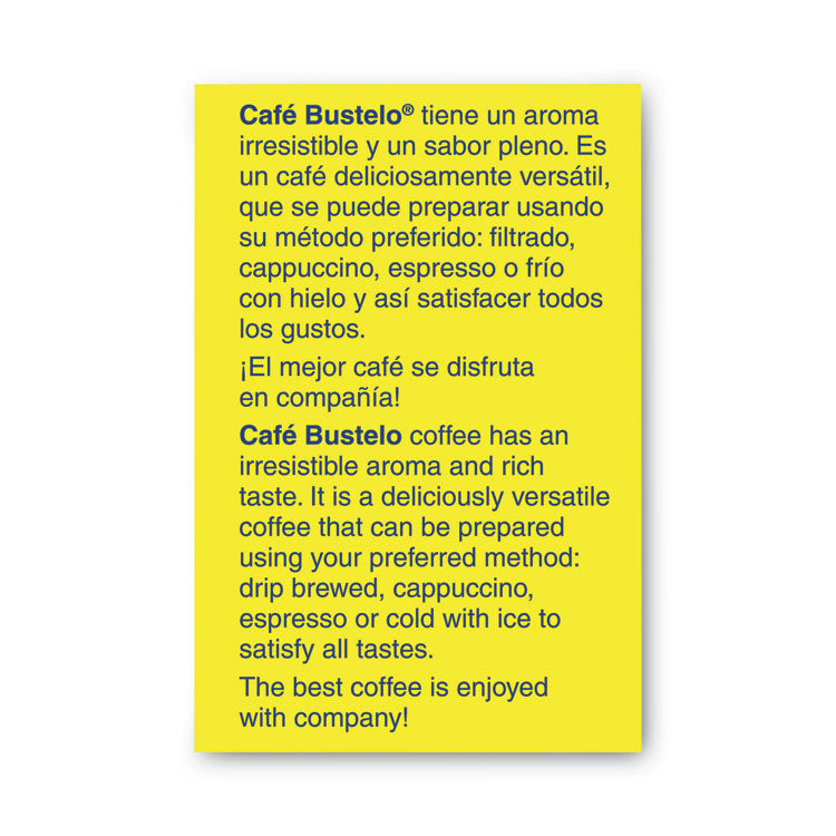 Café Bustelo Coffee, Espresso, 10 oz Brick Pack, 24/Carton (FOL01720CT)