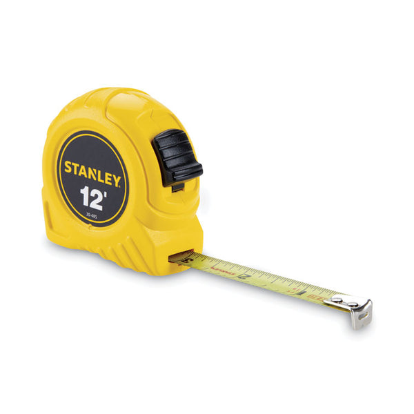 Stanley Bostitch® Power Return Tape Measure w/Belt Clip, 0. 12ft, Yellow (BOS30485) Each