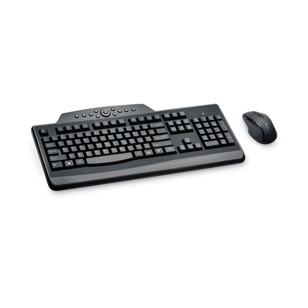 Kensington® Pro Fit Wireless Media Desktop Set, 2.4 GHz Frequency/30 ft Wireless Range, Black (KMW72408) Each