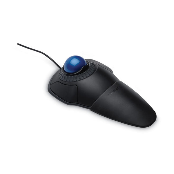 Kensington® Orbit Trackball with Scroll Ring, USB 2.0, Left/Right Hand Use, Black/Blue (KMW72337)