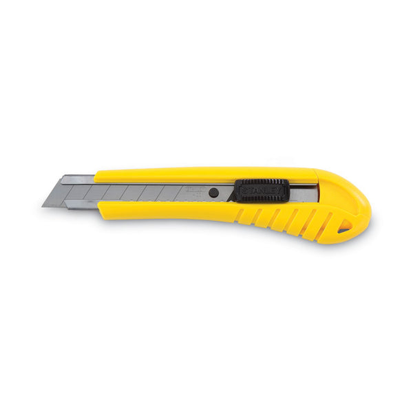 Stanley® Standard Snap-Off Knife, 18 mm Blade, 6.75" Plastic Handle, Yellow (BOS10280)