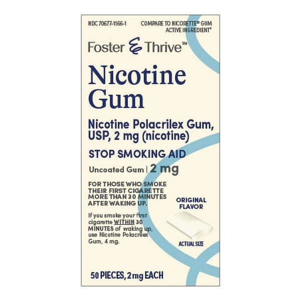 Foster & Thrive™ Stop Smoking Aid 2 mg Strength Gum (1238958_BX) 50/BX