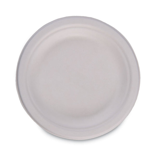 Boardwalk® Bagasse Dinnerware, Plate, 6" dia, White, 1,000/Carton (BWKPLATEWF6)
