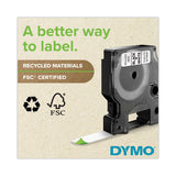 DYMO® Rhino Permanent Poly Industrial Label Tape, 0.5" x 18 ft, White/Black Print (DYM18483)