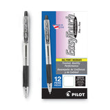 Pilot® EasyTouch Ballpoint Pen, Retractable, Fine 0.7 mm, Black Ink, Clear Barrel, Dozen (PIL32210)