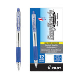 Pilot® EasyTouch Ballpoint Pen, Retractable, Medium 1 mm, Blue Ink, Clear Barrel, Dozen (PIL32221)