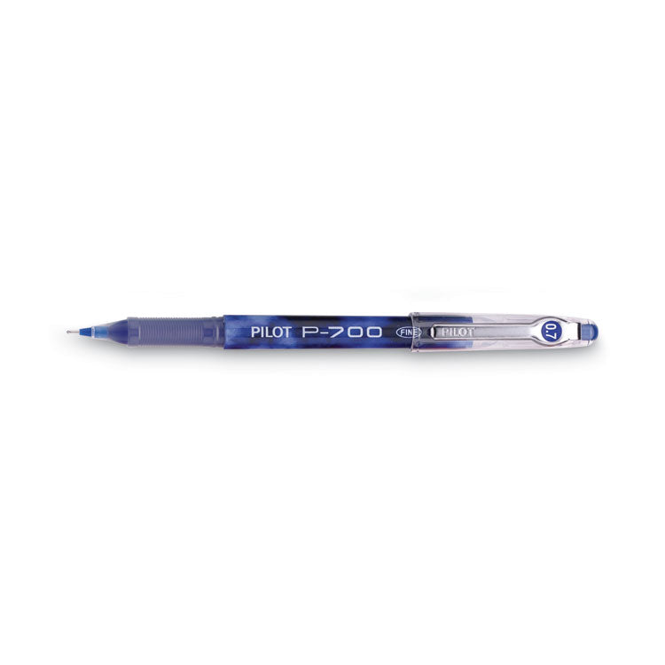 Pilot® Precise P-700 Gel Pen, Stick, Fine 0.7 mm, Blue Ink, Blue Barrel, Dozen (PIL38611)