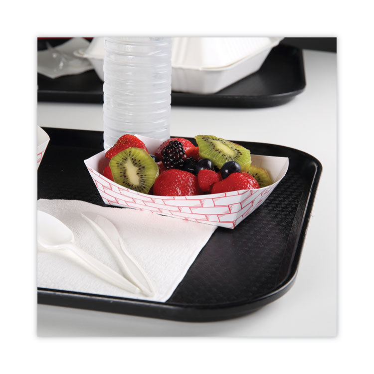 Boardwalk® Paper Food Baskets, 2 lb Capacity, Red/White, 1,000/Carton (BWK30LAG200)