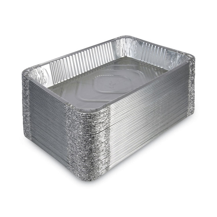 Boardwalk® Aluminum Steam Table Pans, Full-Size Deep, 3.19" Deep, 12.81 x 20.75, 50/Carton (BWKSTEAMFLDP) Case of 50