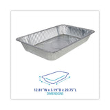 Boardwalk® Aluminum Steam Table Pans, Full-Size Deep, 3.19" Deep, 12.81 x 20.75, 50/Carton (BWKSTEAMFLDP) Case of 50