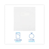 Boardwalk® Reclosable Food Storage Bags, 1 gal, 1.75 mil, 10.5" x 11", Clear, 250/Box (BWK1GALBAG)