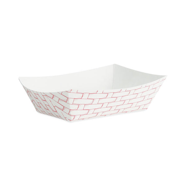 Boardwalk® Paper Food Baskets, 0.5 lb Capacity, Red/White, 1,000/Carton (BWK30LAG050) Case of 1000