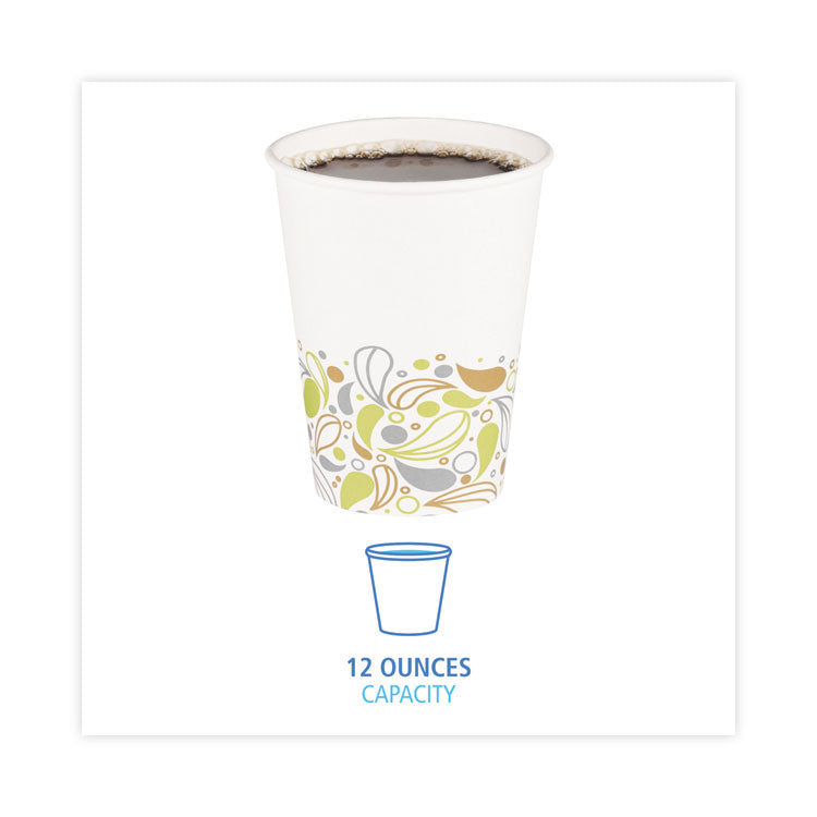 Boardwalk® Deerfield Printed Paper Hot Cups, 12 oz, 50 Cups/Sleeve, 20 Sleeves/Carton (BWKDEER12HCUP) Case of 1000