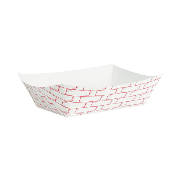 Boardwalk® Paper Food Baskets, 2.5 lb Capacity, Red/White, 500/Carton (BWK30LAG250) Case of 500