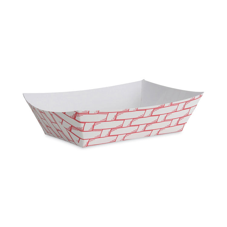 Boardwalk® Paper Food Baskets, 2 lb Capacity, Red/White, 1,000/Carton (BWK30LAG200)